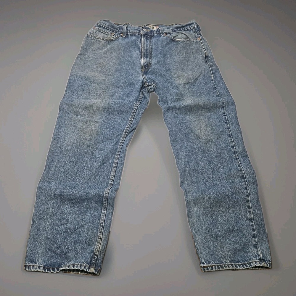 Levis 550 Jeans Mens 38x30 Light Wash Relaxed Fit Straight Leg Cotton Denim Work